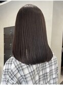 ブリーチなしグレージュ透明感カラー秋カラーレイヤーカット/今