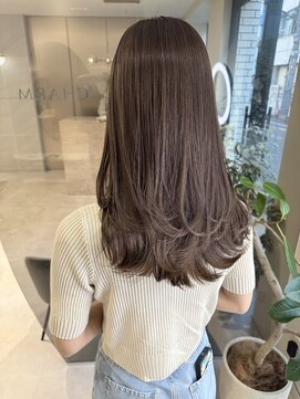 ミズチャーム(Ms.CHARM) グレージュ/韓国ヘア/レイヤー/ブリーチなし