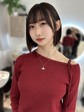 あご下2cm 耳にかけても可愛いボブ 大阪
