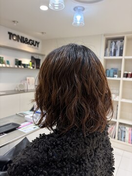 ミディアム強めコテ巻風