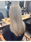 〈h33〉ブリーチカラーホワイトベージュハイトーン20代30