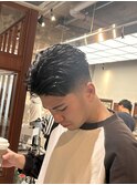 サーフカール刈り上げセンターパート波巻きツイストスパイラルY