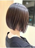 ミニマムボブ前下がりボブ丸みショートボブ小顔◎20代~50代