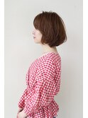 小顔ボブ/ココアブラウン/ニュアンスパーマ/20代30代40代