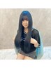 【羽エクステ】80本★ミディアム~の方*カラー+馴染ませカット付き¥43300