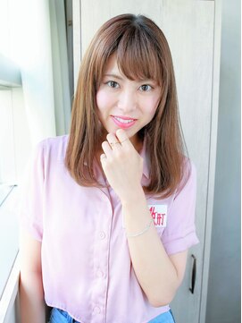 ルティア(Lutia) 秋カラー ナチュラルブラウン 透明感 斜めバング★★