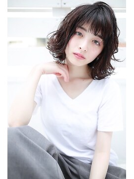 ラフィス ヘアー バース たまプラーザ店(La fith hair Bath) 【La fith】 エアリー切りっぱなしボブスタイル