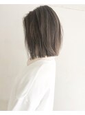 【Marl】ハイライト入りグレージュの切りっぱなしボブ♪