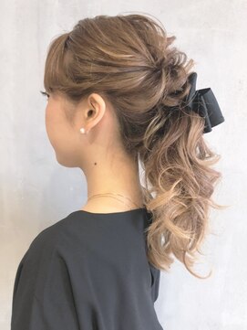 アルバム 銀座(ALBUM GINZA) パーティーポニーアレンジ_セクションカラー_ba198231