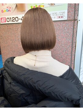 サロンドミルク 溝の口店(salon de MiLK) 20代30代40代/ボブ/ストレート/ベージュカラー［溝の口］