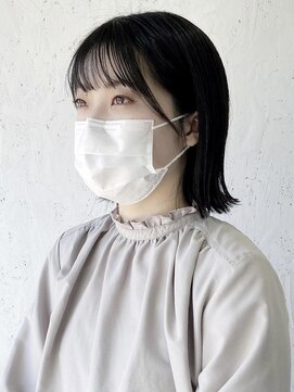 ザヘアメイクシェア(THE -HAIR MAKE SHARE-) 20代30代40代☆大人可愛いシースルーバング&外ハネ小顔ボブ