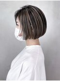 バレイヤージュボブ_チェリーブラウンフェミニンロング_ba364482