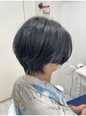 【ハンサムショート×インナーカラーブルー】新籾