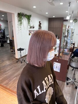 コジック ヘアアンドアイ(Cogic hair & eye) 20代30代大人可愛いラベンダーピンク＊ナチュラルレイヤーボブ