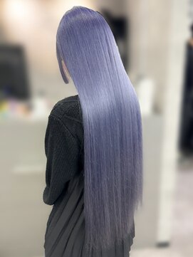 オズ 梅田店(OZ) ホワイトに落ちるブルーラベンダー/スーパーロング