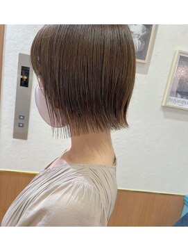 ハローバイシー 仙台(Hello by Sea) 大人黒髪ネビージュワンレンボブルフ小顔似合わせタッセルボブ