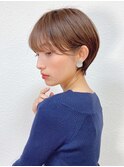 前髪長め大人小顔ショート30代40代50代　藤沢