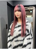#デザインカラー#ロングヘア#エクステ#ピンクカラー