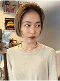 大人可愛い/ショートボブ/小顔似合わせカット/前髪なしショート