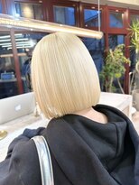 ヲタク(wotaku.)&nbsp;ブロンドカラーホワイトブロンドハイトーンボブケアブリーチ艶髪