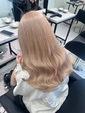 ペレ 栄店(PELE) デザインカラー/レイヤーカット/ウェットヘア/オリーブベージュ