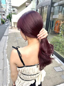 シーン(seen) ★小顔ワンレンくびレイヤーロングヘアショコラブラウン★
