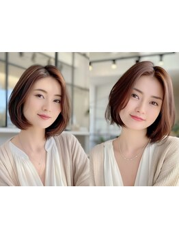 脱白髪染め白髪ぼかし明るい白髪染め◎【シルクTR+グレイケアカラーリタッチ+小顔カット￥8600】【新宿】