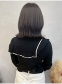 ダークカラーアッシュグレージュ＊外ハネくびれミディアムボブ