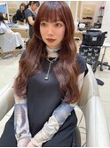 ウェーブ巻きヘア