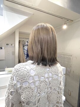 ネオリーブカフ 鶴ヶ峰店(Neolive caff) ミルキーベージュ　裾カラー　ダブルカラー