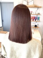 シェル 津山の手店(shel)&nbsp;10代20代髪質改善ピンクブラウン透明感カラー