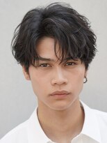 レタッチバイフィフス(RETOUCH by fifth)&nbsp;原宿ルーズパーママッシュ波巻きシャドウメンズパーマ眉毛