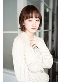 ココアブラウンミニボブウルフ