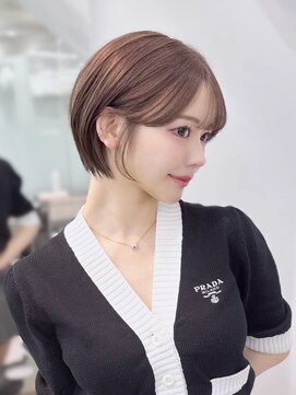 アイティーバイアルバム 松戸店(IT by ALBUM) ボブショートミディアムグレージュ暗めカラー_F30831