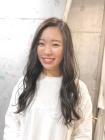 マノハル(MANOHARU)&nbsp;【わだロング】韓国風ヨシンモリ大人可愛いダークグレージュ