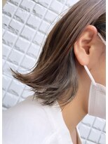 わかはやし美容室 本店&nbsp;【インナーシルバー】ボブ/グレージュ/大久保駅/ベージュ