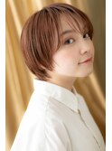 シースルーバング大人かわいいナチュラルマッシュショートY川口