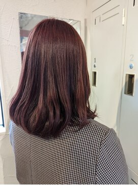 エスク オブ ヘアー(SQ of hair) 深みpink color×medium bob