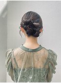 タイトツインお団子お呼ばれヘア【shiho】