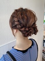 アフロート ディル(AFLOAT D'L)&nbsp;★結婚式お呼ばれドレスヘア編み込みポニーテールアップスタイル