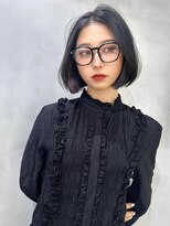 ロンド ジュルード 名古屋(Lond jeloud)&nbsp;暗髪　グレージュ　内巻きボブ