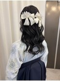 【博多美容室/坂本早苗】卒業式ヘア/袴ヘア/ハーフツイン