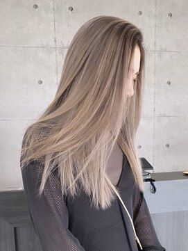 ウル 岡山駅店(ULu.) バレイヤージュハイトーンハイライトブリーチ髪質改善岡山倉敷