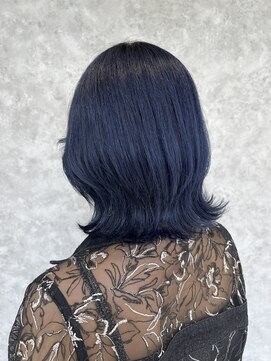 アウラ 近鉄八尾駅前店(Aura) ネイビーブルー×髪質改善UPTOGLOSS   近鉄八尾