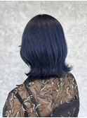 ネイビーブルー×髪質改善UPTOGLOSS   近鉄八尾