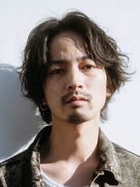 オルト(Altn) 大人の波巻きスパイラルパーマミディアムロングメンズカットヘア