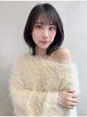 TLUUS黒髪ココアページュオリーブグレー小顔クラゲヘアー