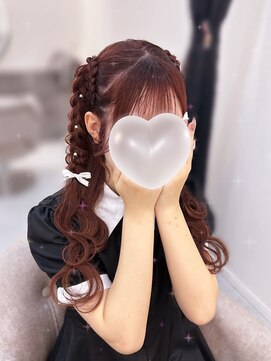 ヘア サロン クラン ソア 心斎橋店(hair salon clan soar) 編み上げハーフツイン【クランソア】ヘアメ/ヘアセット