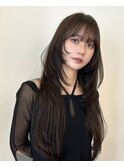 ロングハッシュレイヤーカット