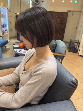 ネオリーブ モカ 川崎チネチッタ店(Neolive mocca) 美ボブ×グレージュ